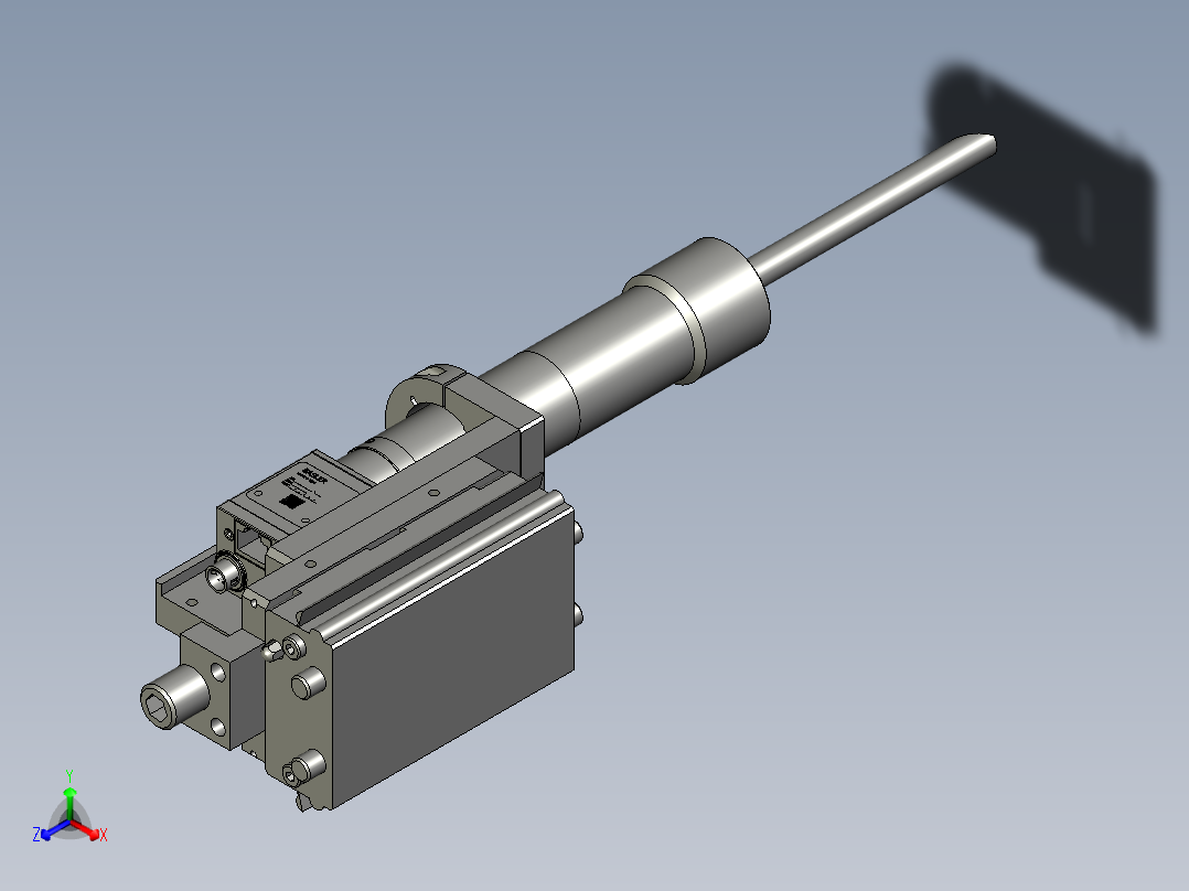 侧拍相机组件正等轴测图