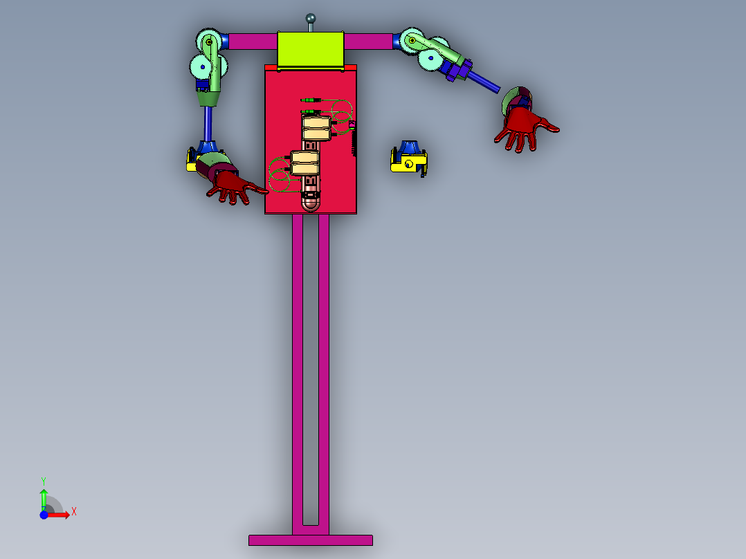 多维微创手术机械手前视图