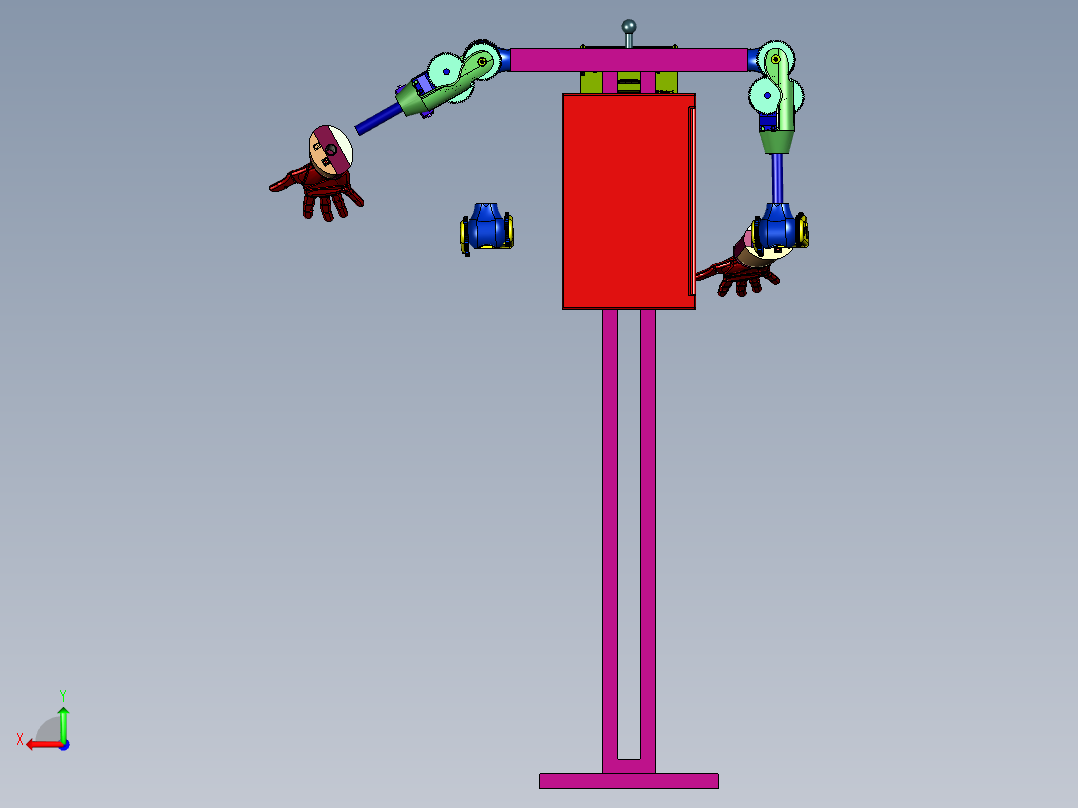 多维微创手术机械手后视图