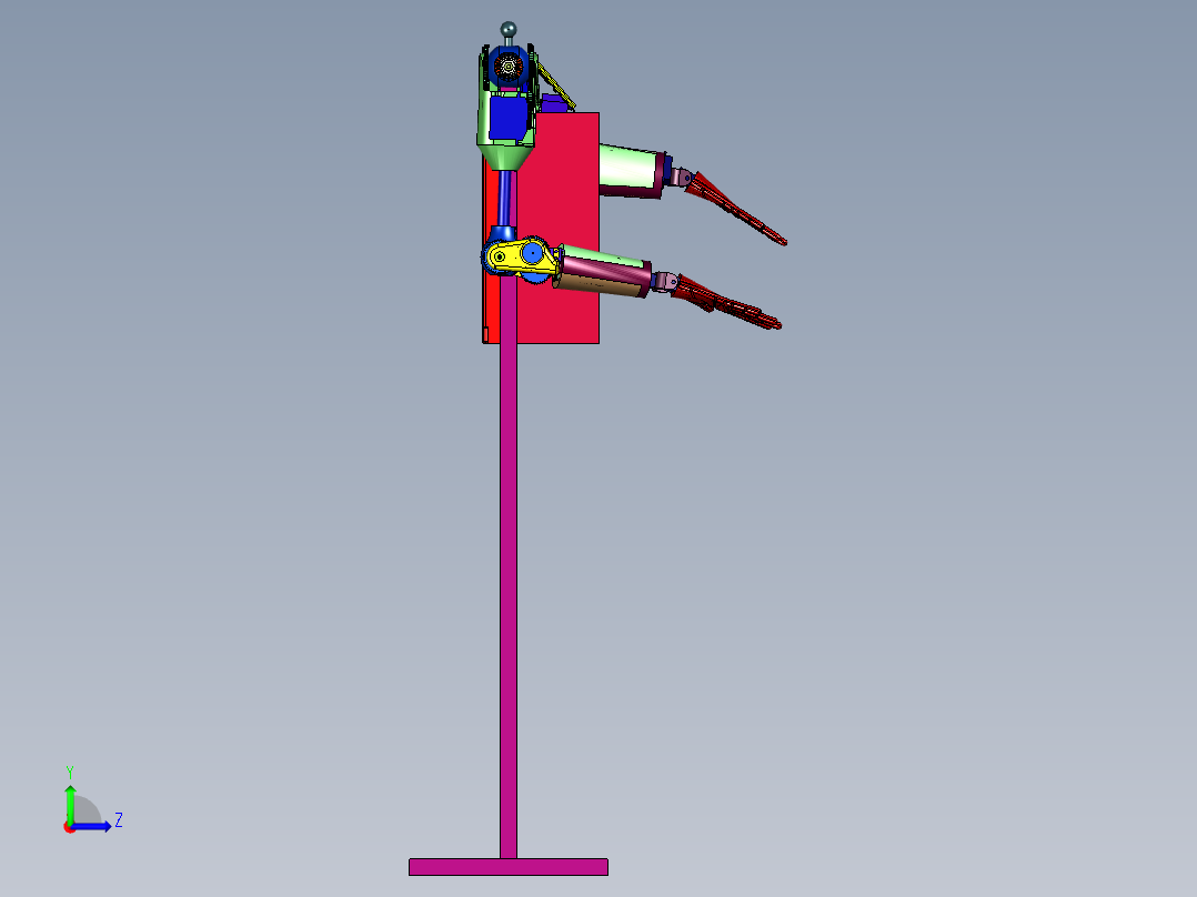 多维微创手术机械手左视图