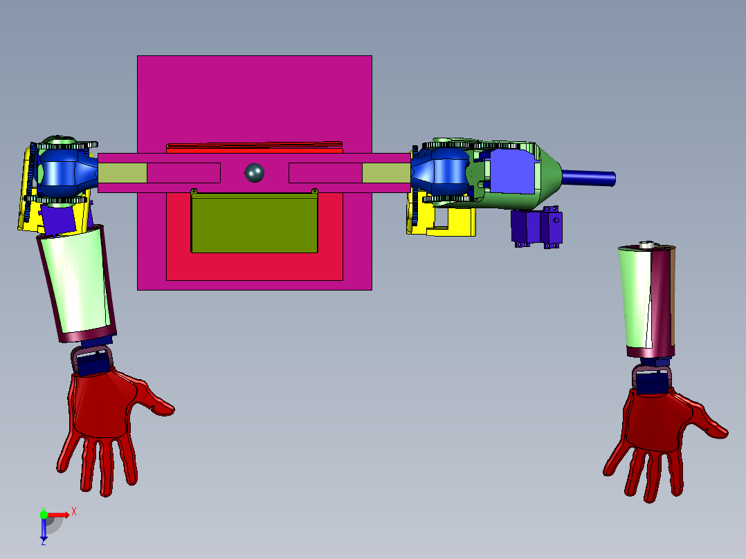 多维微创手术机械手俯视图