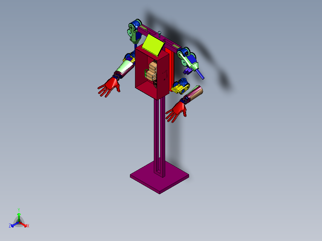 多维微创手术机械手正等轴测图
