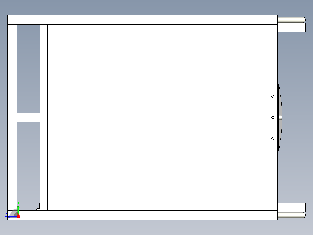 A5散热器小风扇物流器具右视图