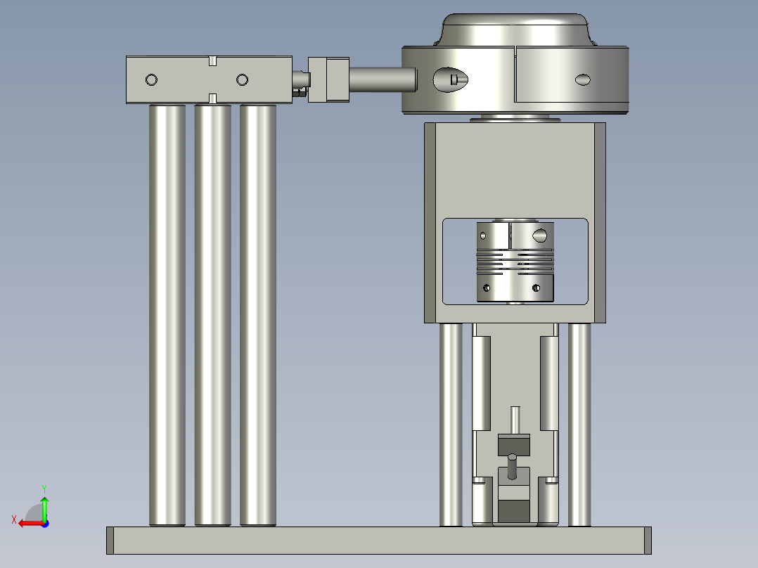 旋转定位机构后视图