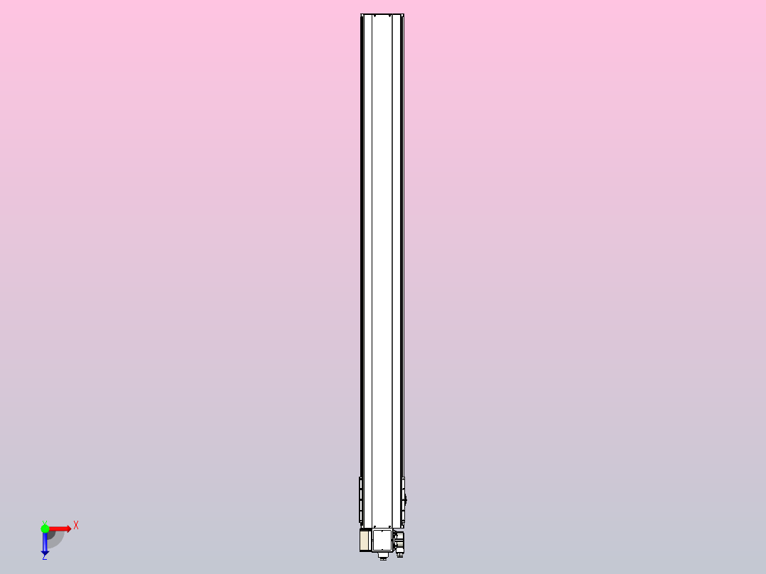 皮带直线轴半封闭可选导轨TPA-HNB-220D-176-L2200-LP-Y-P1K-N3俯视图