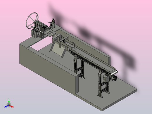 木板压弯分离机正等轴测缩略图