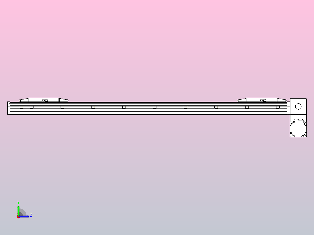 皮带直线轴双滑块型TPA-GCBS-150-P80-L400-RP-M75-N3左视图