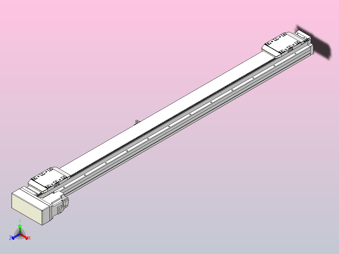 滚珠丝杠线性轴TPA-GCRS-80-1610C-L450-ML-M20-N3正等轴测图