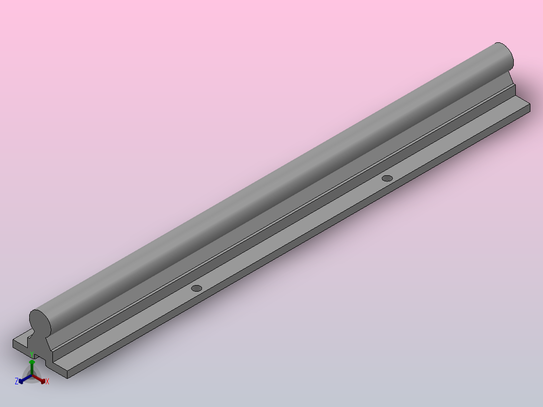 SBR[SBR16L2]光轴导轨正等轴测图