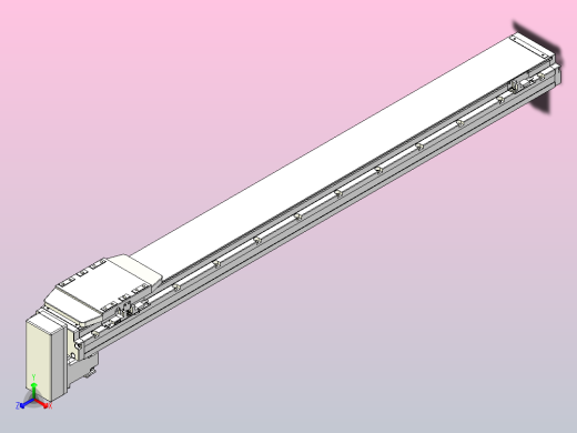 滚珠丝杠直线轴内置导轨TPA-GCR-120-1610C-L950-MP-M40-N3正等轴测缩略图