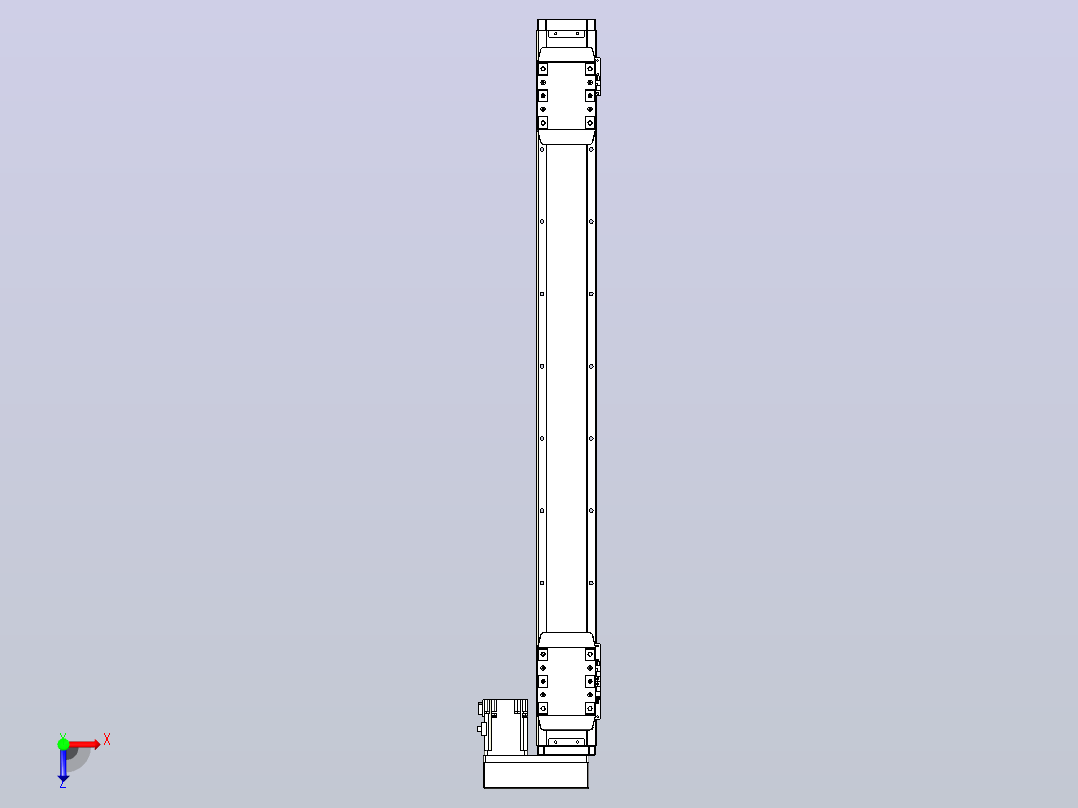滚珠丝杠线性轴TPA-GCRS-80-1610C-L300-MR-M20-N3俯视图