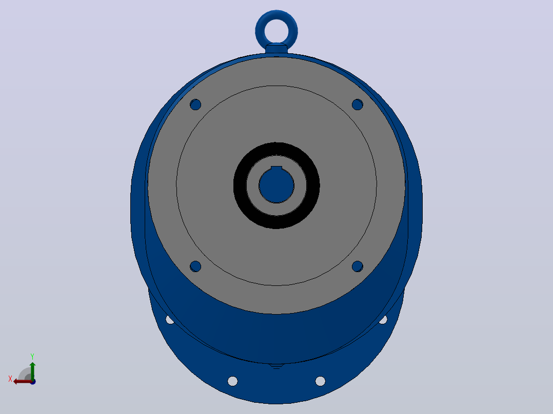 RXF127ZP斜齿轮减速机RXF127-2.24-M1-P225-Φ450后视图