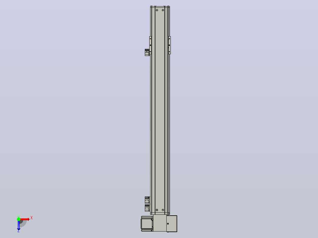 MT75BT半封闭皮带滑台[MT75BT.L80.600.RD.P40.C3]俯视图