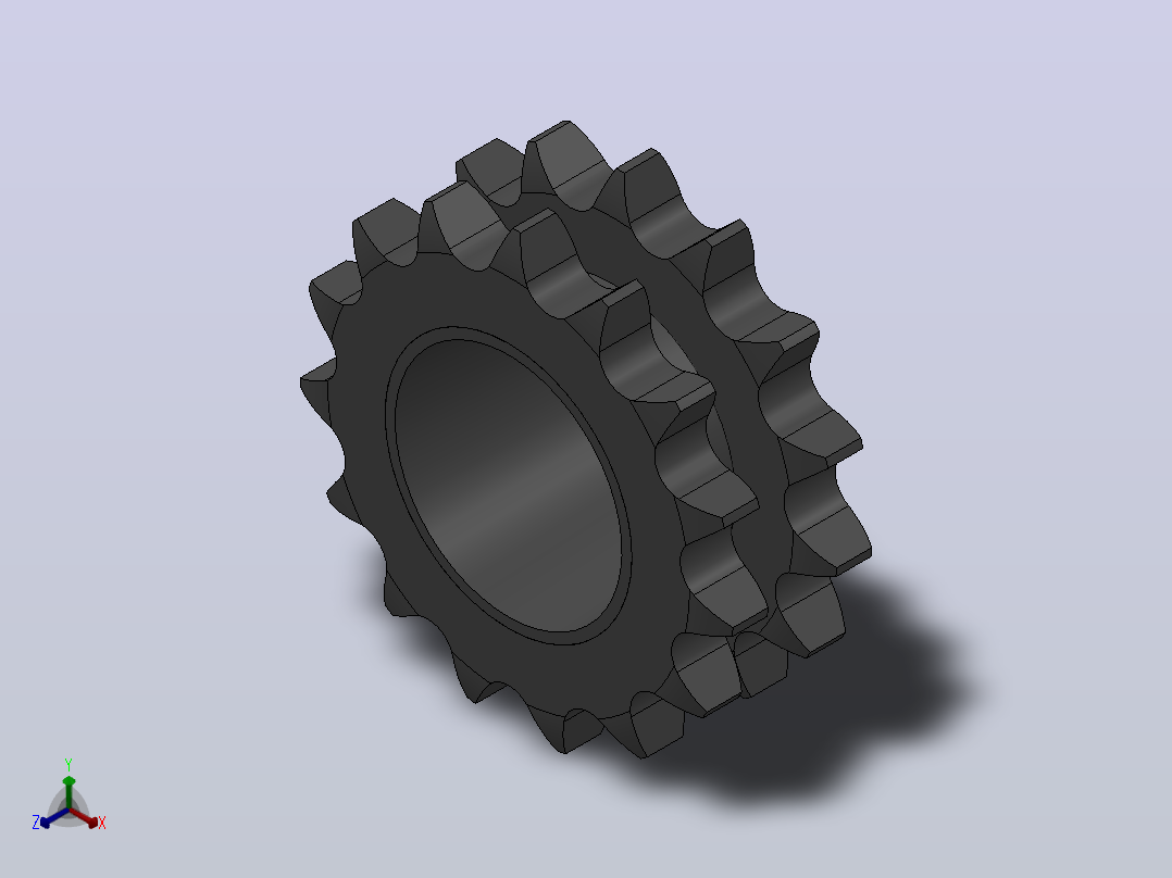 锥套式链轮16B型_15-16B-2-2012正等轴测图