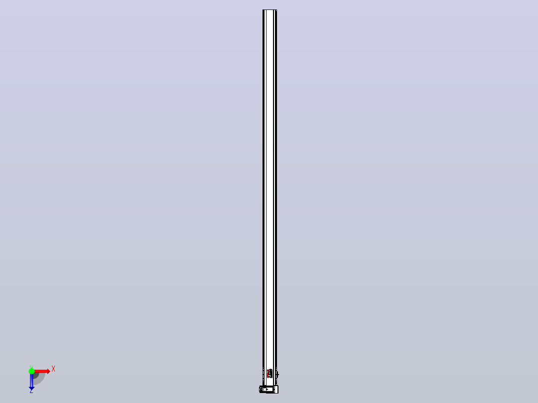 皮带直线轴半封闭可选导轨TPA-HNB-120D-110-L2950-RU-C-P40-N3俯视图