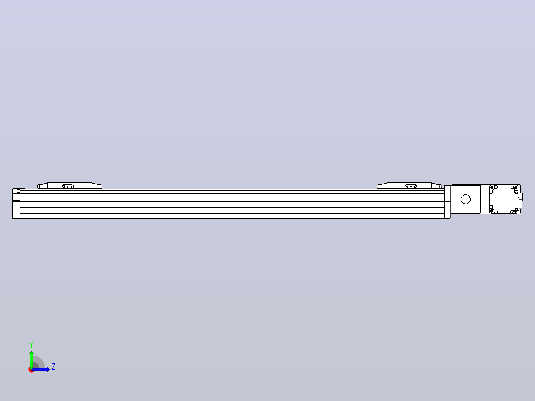 皮带直线轴双滑块型TPA-GCBS-80-P60-L275-QR-M20-N3左视图