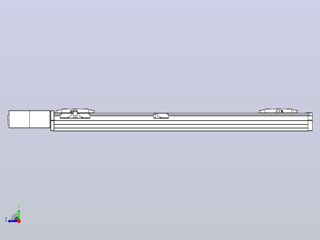 皮带直线轴双滑块型TPA-GCBS-80-P60-L275-QR-M20-N3右视图