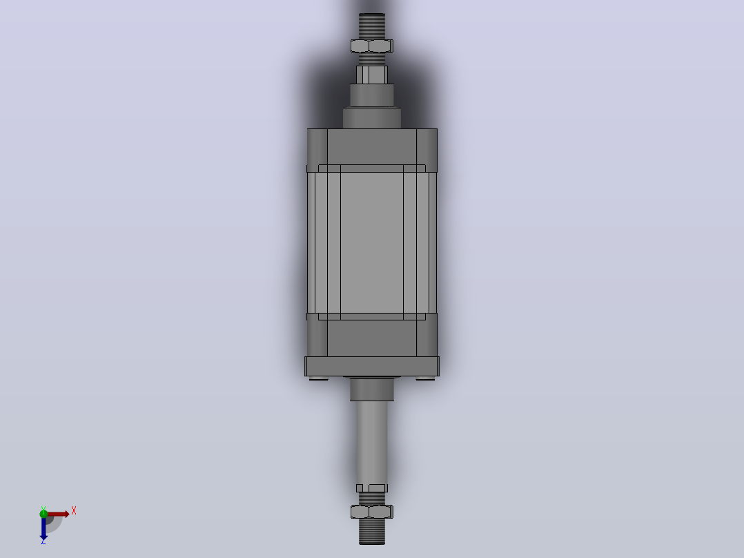 SED双轴复动型气缸SED 125×75-S俯视图