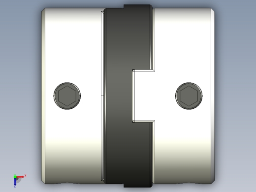 LZQP-不锈钢高转矩十字滑块顶丝联轴器[LZQP-26×25.6-6K×6]俯视缩略图