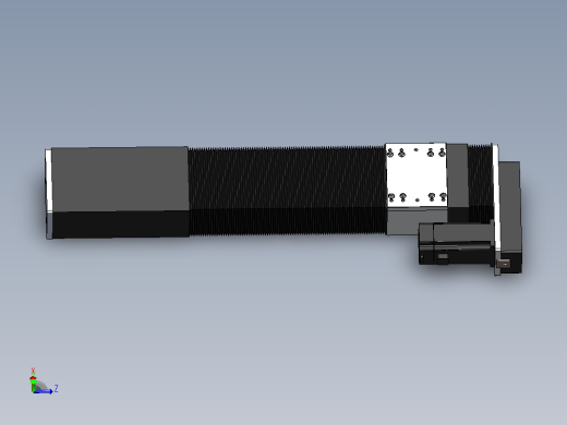 DMSF100-RCR风琴罩丝杆模组直线模组（电机右折)[DMSF100-L05S500-DT400-A2U-RCR-P5]