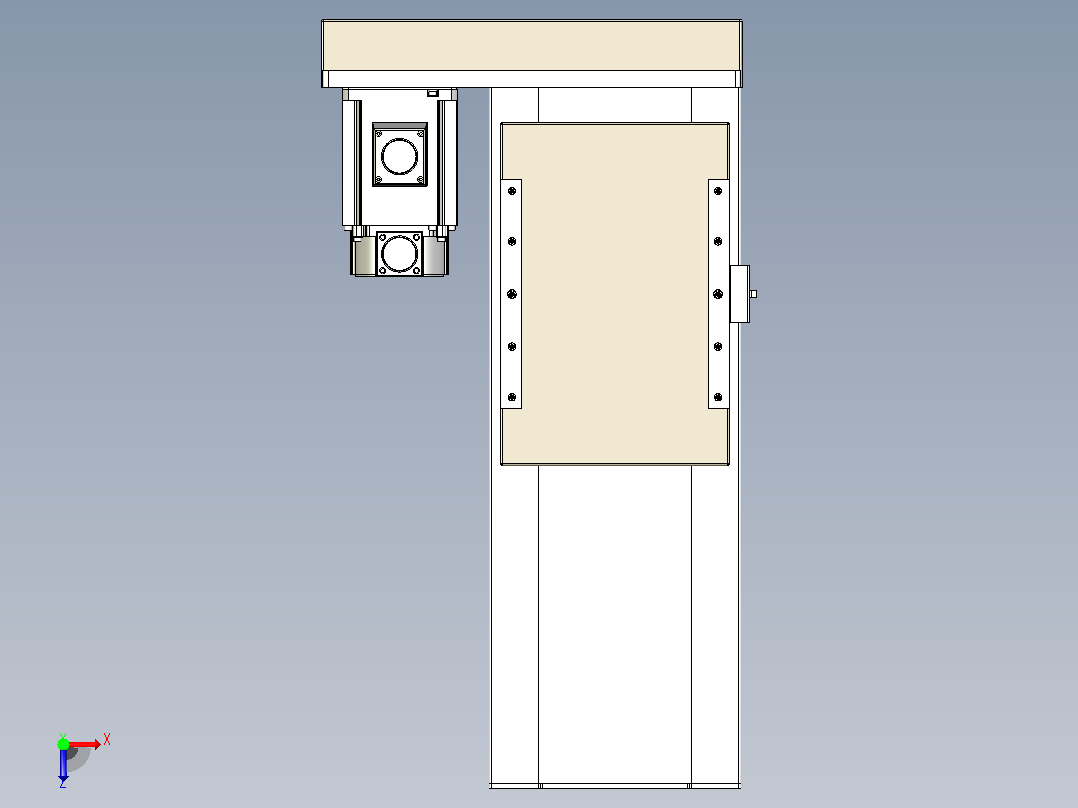 滚珠丝杠直线轴带导轨全封闭TPA-HCR-220D-3210C-L250-MR-Y-P1K-N3俯视图