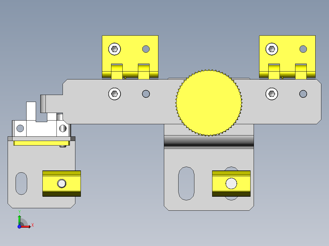 维护部分的固定确认机构前视图