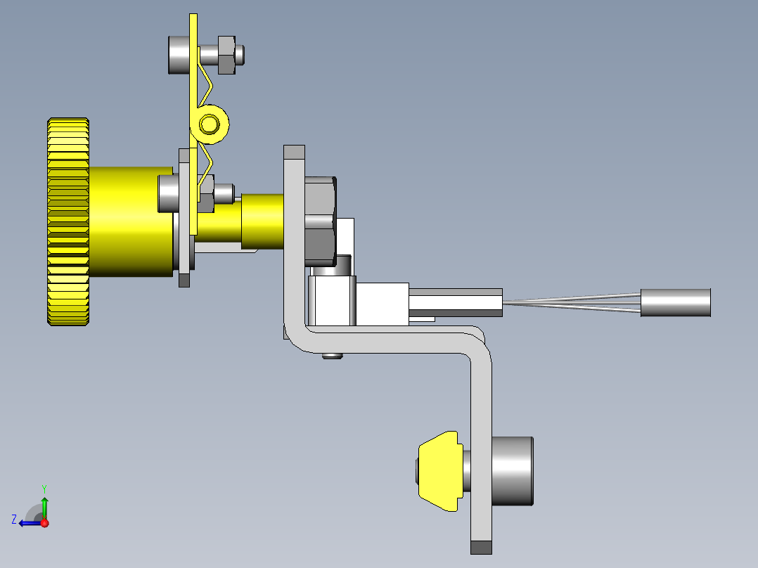维护部分的固定确认机构右视图