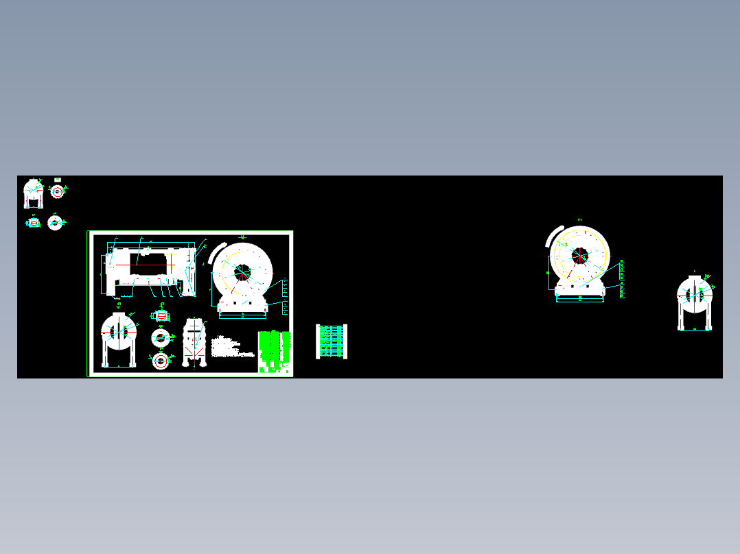 内循环式烘干机总体及卸料装置设计图纸