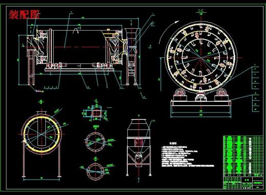 内循环式烘干机总体及卸料装置设计图纸缩略图