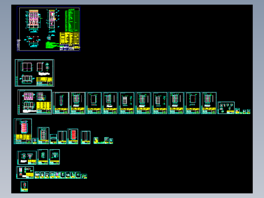 XLCM-50-4长袋低压布袋除尘器全套施工cad图缩略图