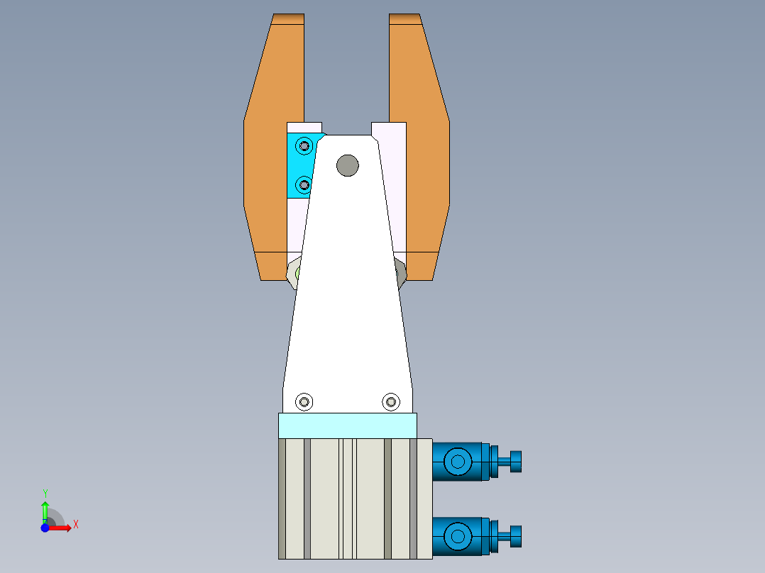 气动机械手设计图137561前视图