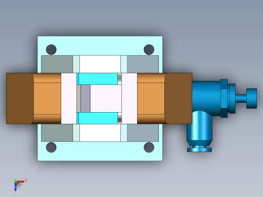 气动机械手设计图137561俯视缩略图