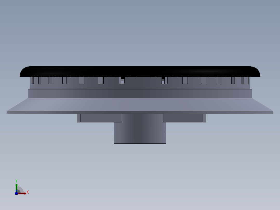 solidworks 热风炉煤气燃烧器3D模型前视图