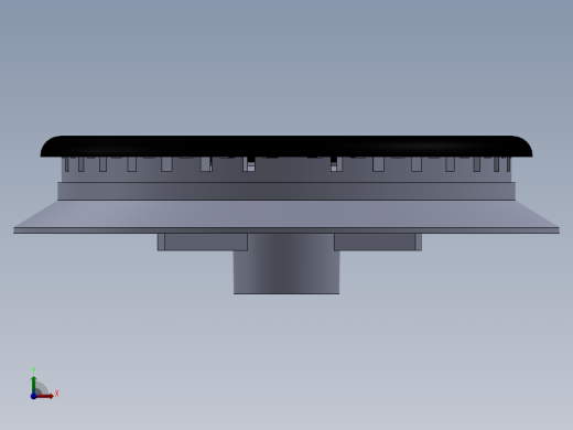 solidworks 热风炉煤气燃烧器3D模型前视缩略图