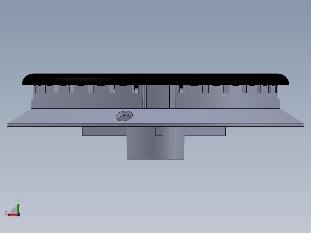 solidworks 热风炉煤气燃烧器3D模型后视图