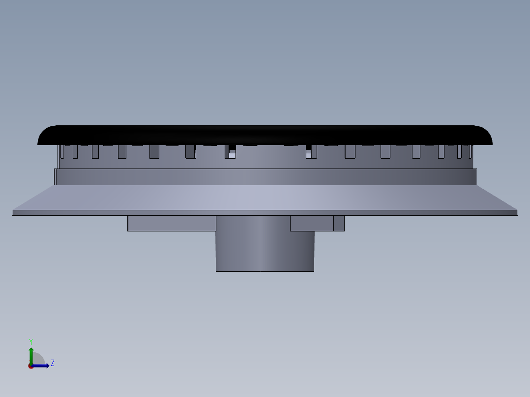 solidworks 热风炉煤气燃烧器3D模型左视图