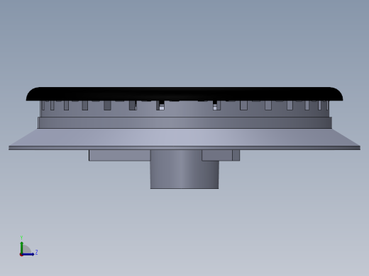 solidworks 热风炉煤气燃烧器3D模型左视缩略图