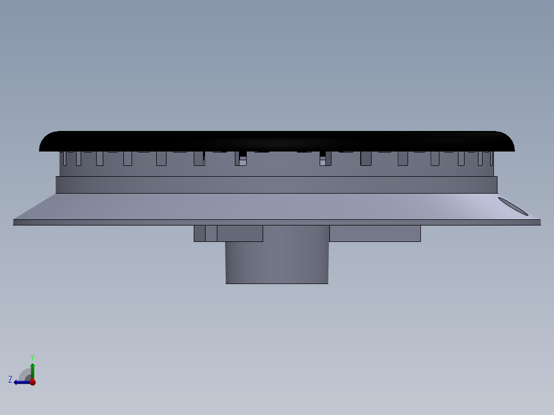 solidworks 热风炉煤气燃烧器3D模型右视图