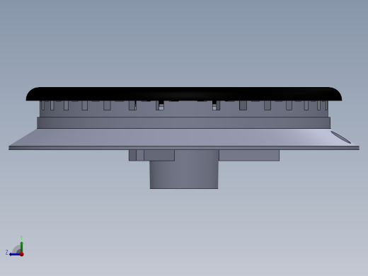 solidworks 热风炉煤气燃烧器3D模型右视缩略图