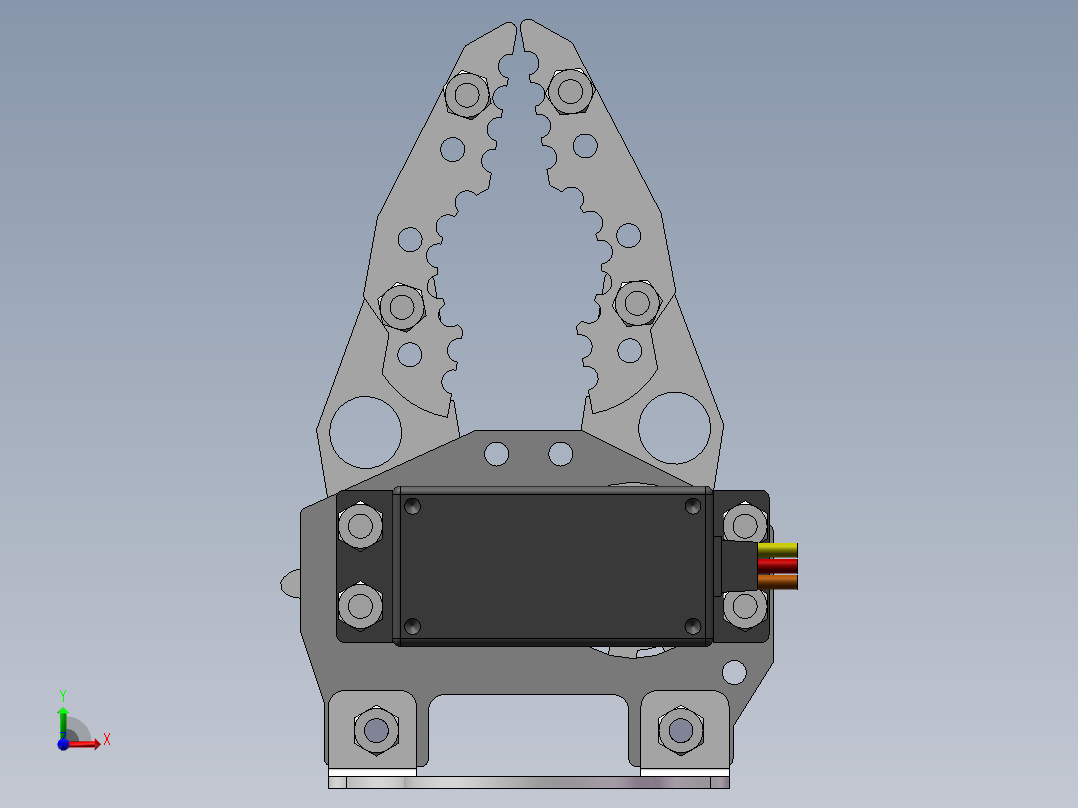 1.4种爪子三维图纸前视图