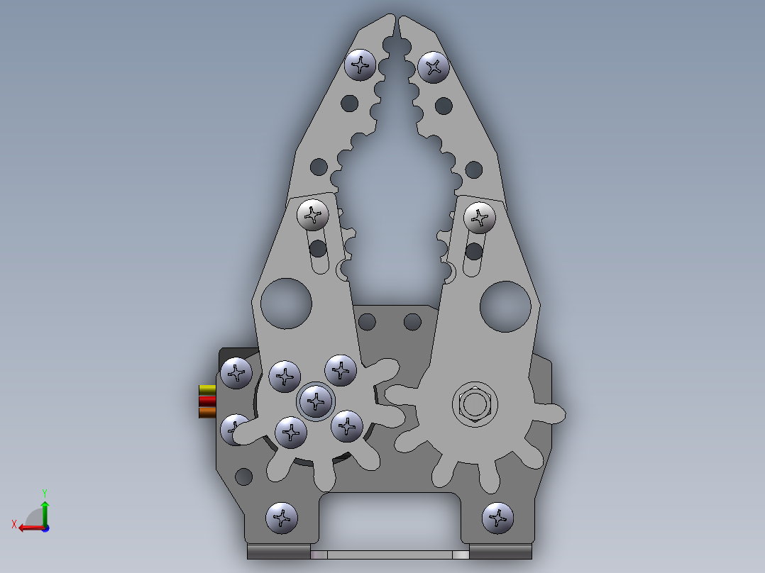 1.4种爪子三维图纸后视图