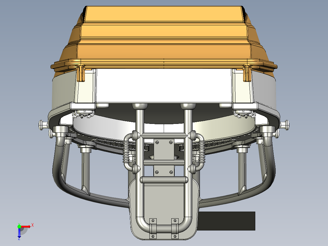 32--捕鲸船模型3D图纸 ProE设计俯视图