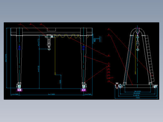 16吨葫芦门式起重机