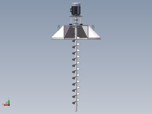 螺旋蛟龙式挖掘器3d图纸翻粮器sw图纸螺旋搅拌器3d图纸三维模型后视缩略图