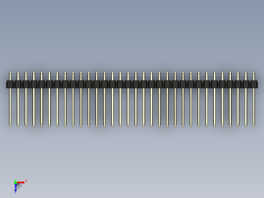 彩色公头100mil（2.54mm）系列-DS1021_black_2x32p_100mil_Type5_rev1.0俯视缩略图