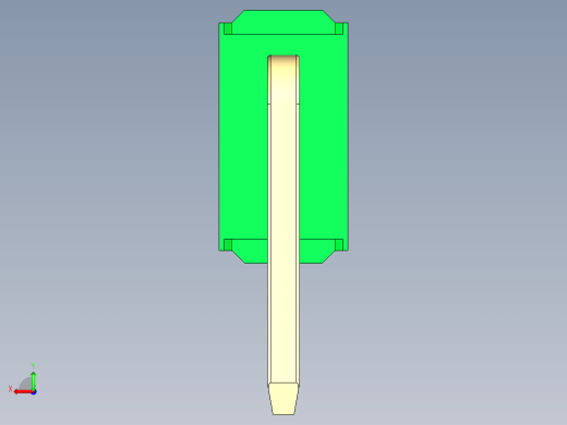 彩色公排针 100mil 2.54mm 系列-DS1022_green_2x01p_100mil_TypeD_rev1.0后视缩略图