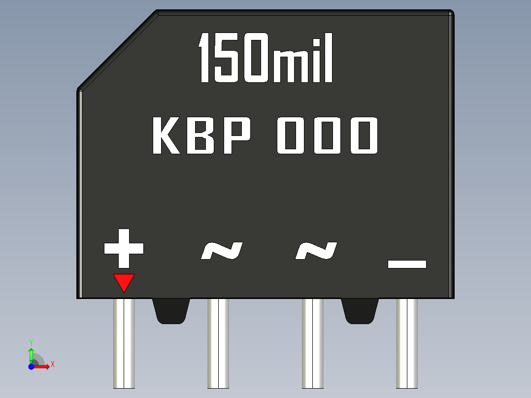 桥式整流器-KBP.STEP前视图