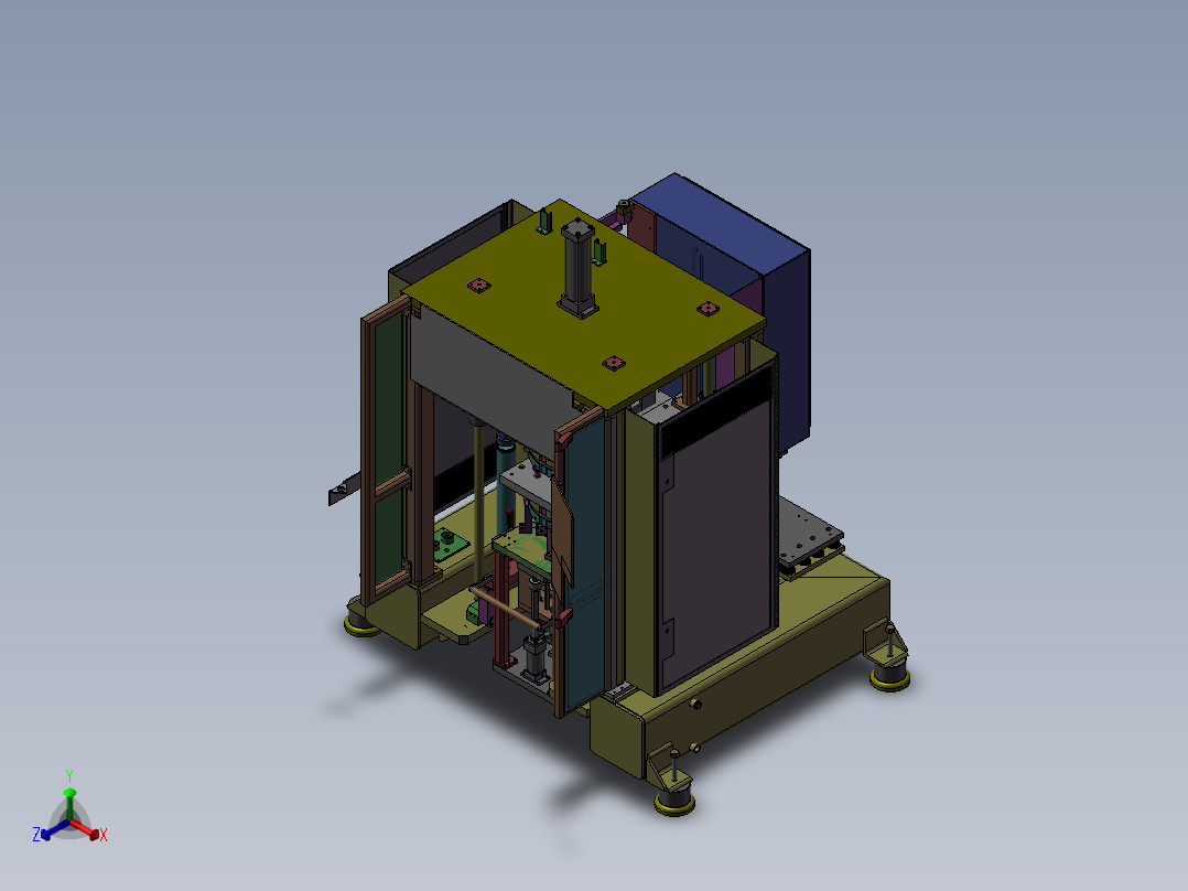 大型定子组装机正等轴测图
