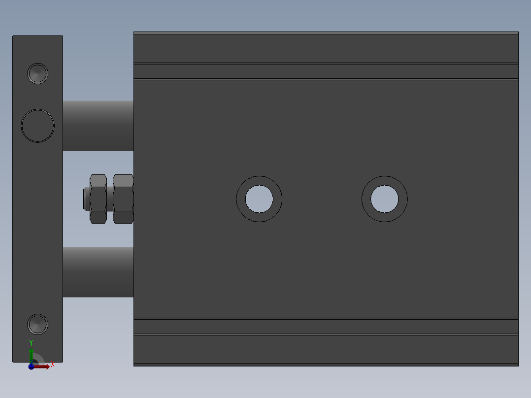 气缸TR25X20S前视图