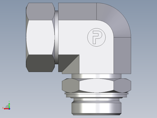 卡套式工业通用硬管接头EO_Adjustable_Locknut_elbow_WEE35ZLRCF后视缩略图